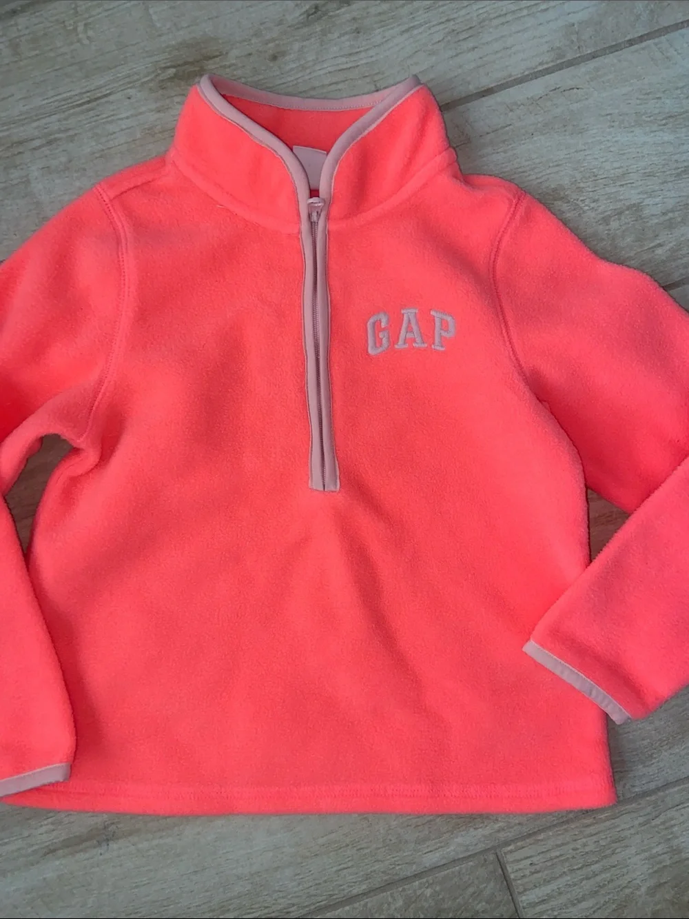 GAP Original Retro Kids 5T Navy Hooded Zip Jacket Pink Half-Zip Fleece Sweater